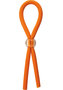Clincher Adjustable Rubber Tie Cock Ring - Orange